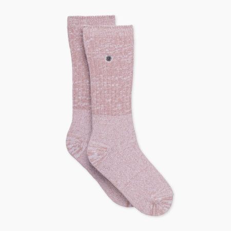 UGG Rib Knit Slouchy Crew Pink Socks for Women (VROI31450)